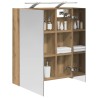 Armoire Miroir de Salle de Bain Chêne artisan 60 x 14,5 x 70 cm 623496623496