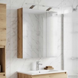Armoire Miroir de Salle de Bain Chêne artisan 60 x 14,5 x 70 cm 623496623496