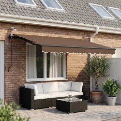 Auvent rétractable Taupe 300 x 250 cm Polyester 623497623497