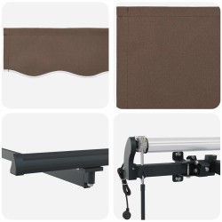 Auvent rétractable Taupe 300 x 250 cm Polyester 623497623497