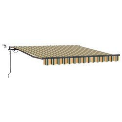 Auvent rétractable Vert et jaune 300 x 250 cm Polyester 623515623515