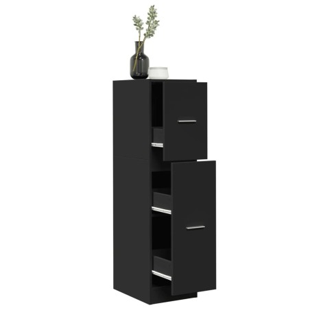 Armoire d'apothicaire noir 30x41x118 cm bois d'ingénierie 623519623519