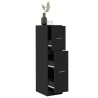 Armoire d'apothicaire noir 30x41x118 cm bois d'ingénierie 623519623519