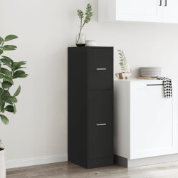 Armoire d'apothicaire noir 30x41x118 cm bois d'ingénierie 623519623519