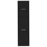 Armoire d'apothicaire noir 30x41x118 cm bois d'ingénierie 623519623519