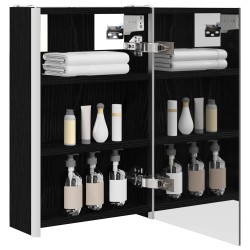 Armoire Miroir de Salle de Bain Chêne noir 33 x 11,5 x 50 cm 623521623521