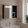 Armoire de salle de bain à miroir avec LED gris 60x13x52 cm 623523623523