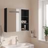 Armoire de salle de bain à miroir avec LED gris 60x13x52 cm 623523623523