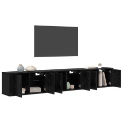 Ensemble de meuble TV mural 3 pcs Chêne noir 80 x 34,5 x 40 cm 623524623524