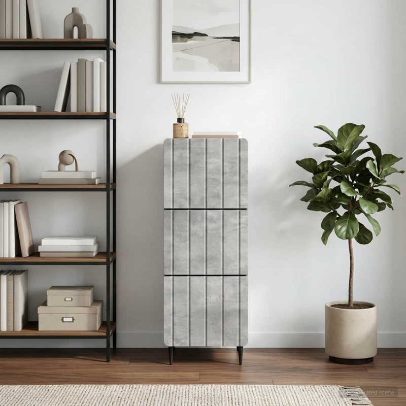 Armoire à tiroirs Gris béton 33 x 34,5 x 92 cm 623528623528