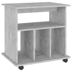 Armoire à roulettes Gris béton 60x45x60 cm Bois d’ingénierie 623531623531