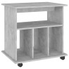 Armoire à roulettes Gris béton 60x45x60 cm Bois d’ingénierie 623531623531