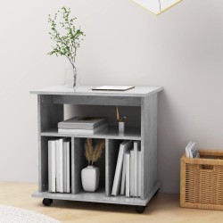 Armoire à roulettes Gris béton 60x45x60 cm Bois d’ingénierie 623531623531