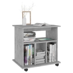 Armoire à roulettes Gris béton 60x45x60 cm Bois d’ingénierie 623531623531
