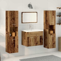 Ensemble de rangement Montage mural 4 pcs Bois d'ingénierie 623533623533