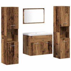 Ensemble de rangement Montage mural 4 pcs Bois d'ingénierie 623533623533