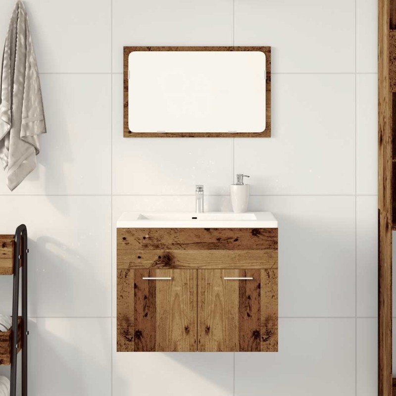 Ensemble de meubles salle de bain 2 pcs bois d'ingénierie 623535623535