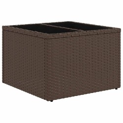 Ensemble de canapé de jardin 7 pcs avec coussins marron résine tressée 623541623541