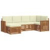 Ensemble de canapé d'angle avec coussin 6 pcs Naturel et Crème 623544623544