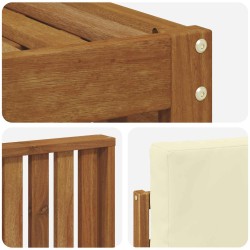 Ensemble de canapé d'angle avec coussin 6 pcs Naturel et Crème 623544623544