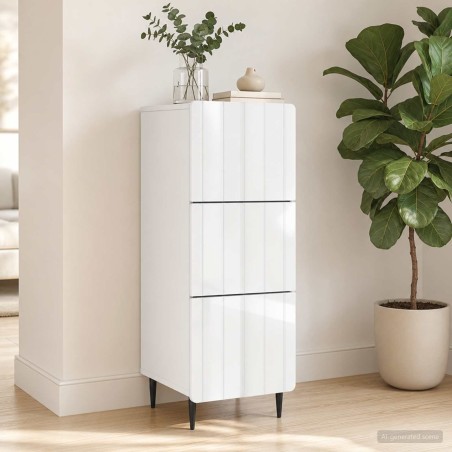 Armoire à tiroirs Blanc brillant 33 x 34,5 x 92 cm 623547623547