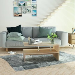 Table basse Bois d'ingénierie 90x59x42 cm Chêne 623562623562