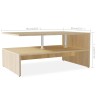 Table basse Bois d'ingénierie 90x59x42 cm Chêne 623562623562