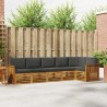 Ensemble de canapé d'angle 6 pcs Naturel et Anthracite 623566623566