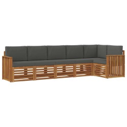 Ensemble de canapé d'angle 6 pcs Naturel et Anthracite 623566623566