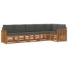 Ensemble de canapé d'angle 6 pcs Naturel et Anthracite 623566623566