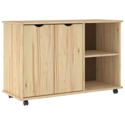 Cabinet roulant Marron 100 x 39 x 65,5 cm Bois de Pin Massif 623569623569