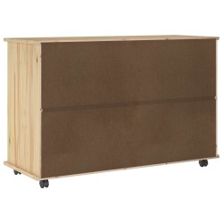 Cabinet roulant Marron 100 x 39 x 65,5 cm Bois de Pin Massif 623569623569