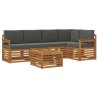 Ensemble de canapé d'angle 6 pcs Naturel et Anthracite 623570623570