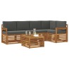 Ensemble de canapé d'angle 6 pcs Naturel et Anthracite 623570623570