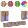 Ensemble de meuble TV mural 7 pcs Chêne artisanal 623571623571