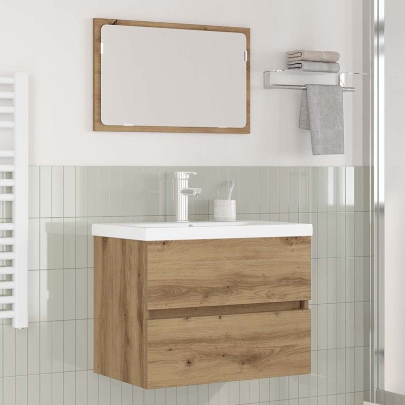 Ensemble de mobilier de salle de bain 3 pc Chêne artisanal 623574623574