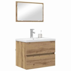 Ensemble de mobilier de salle de bain 3 pc Chêne artisanal 623574623574