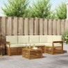 Ensemble de canapé d'angle avec coussin 6 pcs Naturel et Crème 623579623579