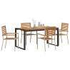 Ensemble de salle à manger pour jardin 5 pcs Beige et Marron 623585623585