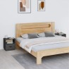 Tables de chevet 2 pcs Gris 40x34x45 cm Bois de pin massif 623586623586