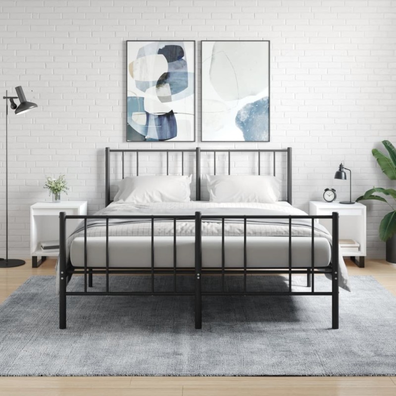 Tables de chevet 2 pcs blanc 40x35x50 cm bois d’ingénierie 623588623588