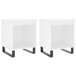 Tables de chevet 2 pcs blanc 40x35x50 cm bois d’ingénierie 623588623588