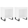 Tables de chevet 2 pcs blanc 40x35x50 cm bois d’ingénierie 623588623588