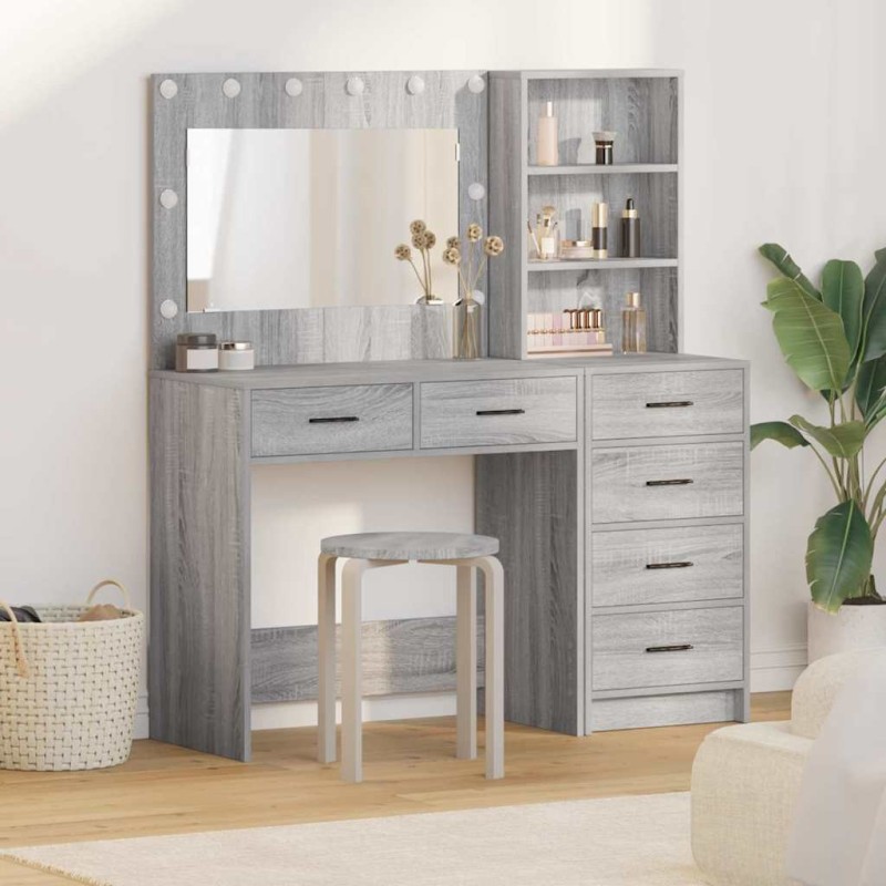 Table de Toilette avec tiroir Gris clair 78.5 x 41 x 135 cm 623589623589