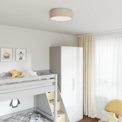 Lampe de plafond Taupe 38 x 38 x 13,5 cm tissu 623590623590