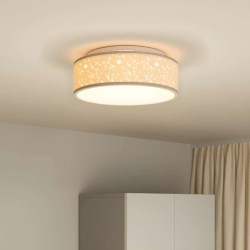 Lampe de plafond Taupe 38 x 38 x 13,5 cm tissu 623590623590