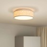 Lampe de plafond Taupe 38 x 38 x 13,5 cm tissu 623590623590