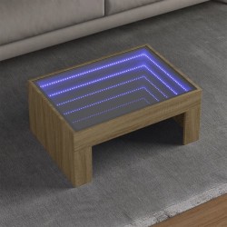 Table basse avec LED infini chêne sonoma 70x50x30 cm 623595623595