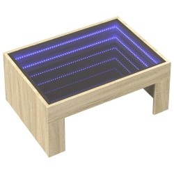 Table basse avec LED infini chêne sonoma 70x50x30 cm 623595623595
