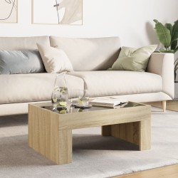 Table basse avec LED infini chêne sonoma 70x50x30 cm 623595623595